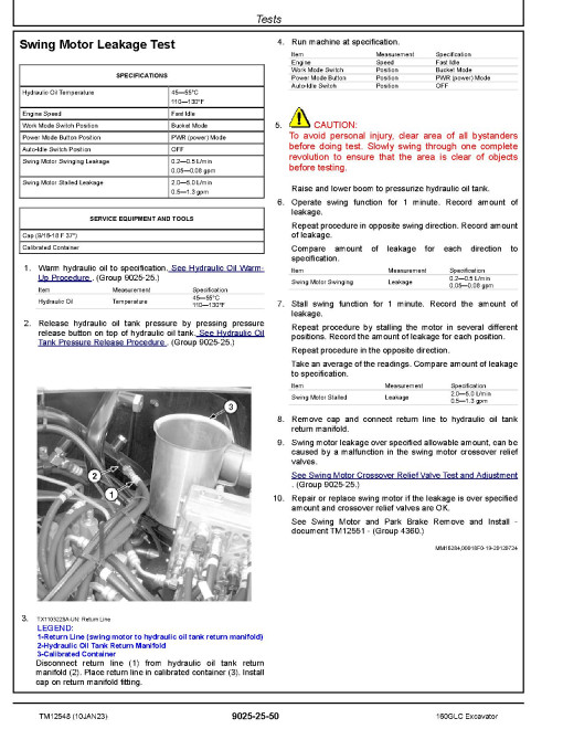John Deere 160GLC (SN. from D055001) Crawler Excavators Operation and Test Manual (TM12548) John Deere 160GLC (SN. from D055001) Crawler Excavators Operation and Test Manual (TM12548)