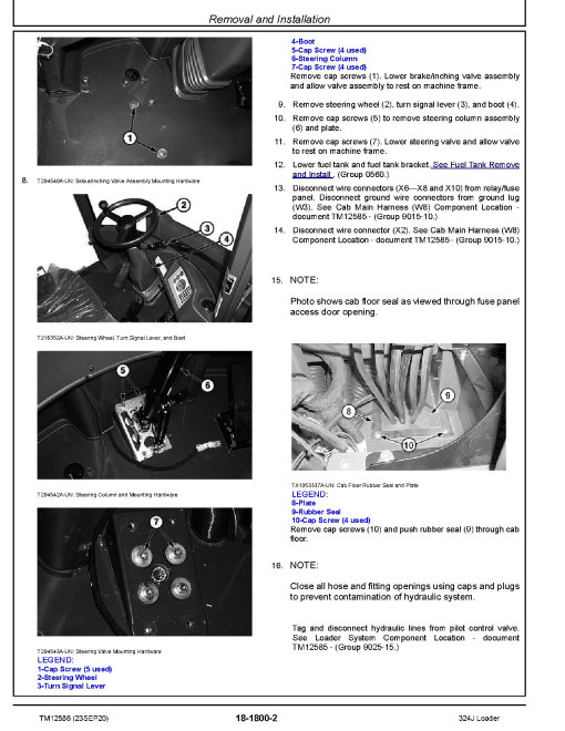John Deere 324J Compact 4WD Loaders Repair Manual (TM12586) John Deere 324J Compact 4WD Loaders Repair Manual (TM12586)