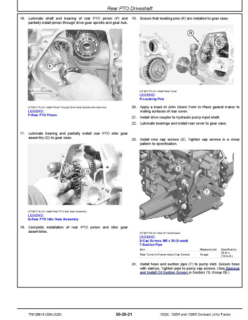 John Deere 1023E, 1026R (SN. from 310001) and 1025R (SN. from 110001) Compact Utility Tractors Technical Manual (TM126919) John Deere 1023E, 1026R (SN. from 310001) and 1025R (SN. from 110001) Compact Utility Tractors Technical Manual (TM126919)