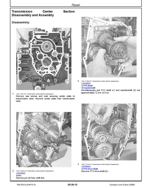 John Deere 2025R Compact Utility Tractors (SN. from 010001) Operation, Tests and Repair Technical Manual (TM127019) John Deere 2025R Compact Utility Tractors (SN. from 010001) Operation, Tests and Repair Technical Manual (TM127019)