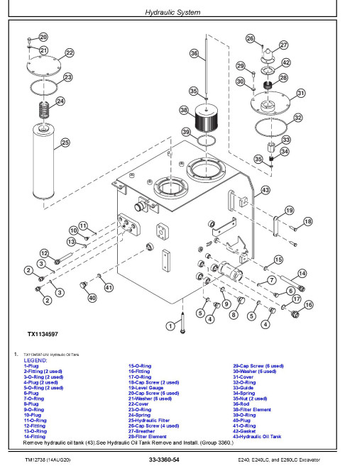 John Deere E240, E240LC and E260LC Crawler Excavators (SN. from C500021, D500178) Repair Manual (TM12738) John Deere E240, E240LC and E260LC Crawler Excavators (SN. from C500021, D500178) Repair Manual (TM12738)