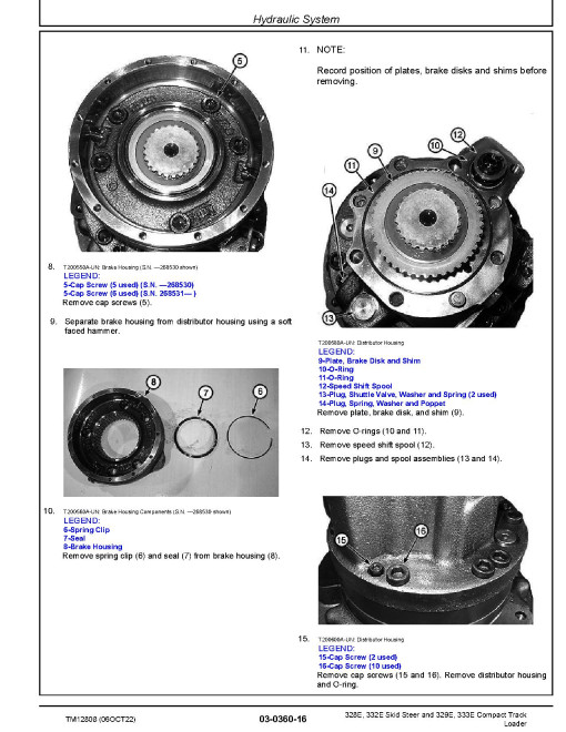 John Deere 329E, 333E Compact Track Loaders, 328E and 332E Skid Steer Loaders Repair Manual (TM12808) John Deere 329E, 333E Compact Track Loaders, 328E and 332E Skid Steer Loaders Repair Manual (TM12808)