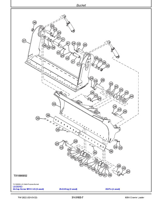 John Deere 605K (SN. from E237629) Crawler Loaders Repair Manual (TM12822) John Deere 605K (SN. from E237629) Crawler Loaders Repair Manual (TM12822)