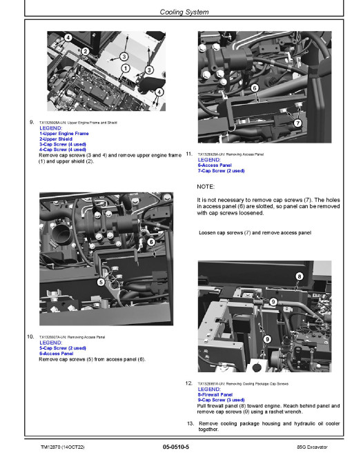 John Deere 85G (SN. from J017001) Crawler Excavators Repair Manual (TM12870) John Deere 85G (SN. from J017001) Crawler Excavators Repair Manual (TM12870)