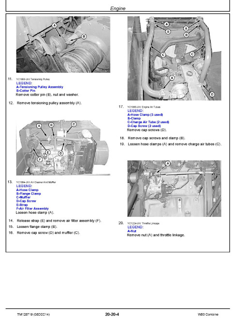 John Deere W80 (SN. from 010000) Combines Technical Manual (TM128719) John Deere W80 (SN. from 010000) Combines Technical Manual (TM128719)