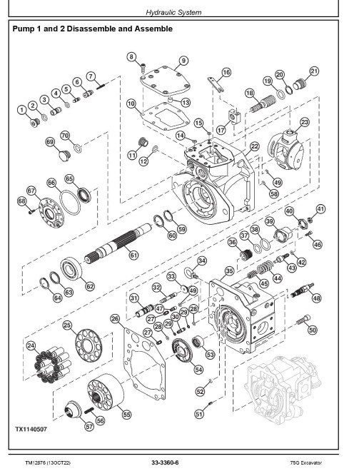 John Deere 75G (SN. from J015001) Crawler Excavators Repair Manual (TM12876) John Deere 75G (SN. from J015001) Crawler Excavators Repair Manual (TM12876)
