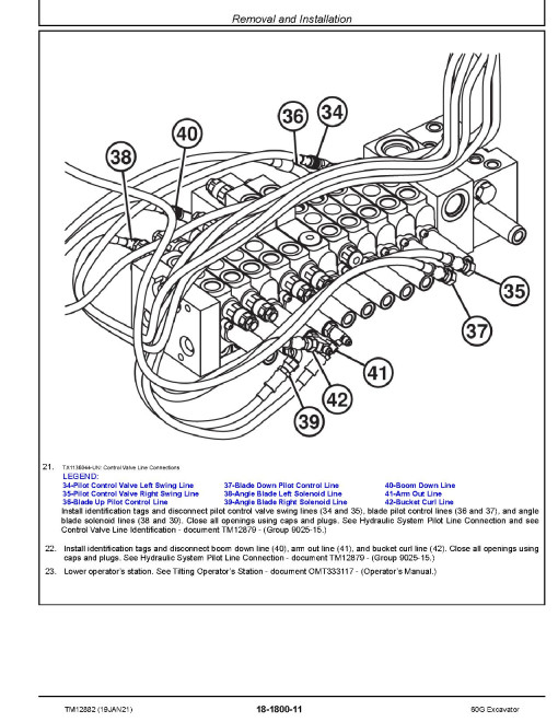John Deere 60G (SN. from J285001) Compact Excavators Repair Manual (TM12882) John Deere 60G (SN. from J285001) Compact Excavators Repair Manual (TM12882)