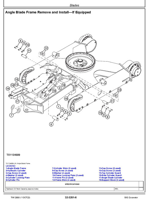 John Deere 50G (SN. from H280001) Compact Excavators Repair Manual (TM12888) John Deere 50G (SN. from H280001) Compact Excavators Repair Manual (TM12888)
