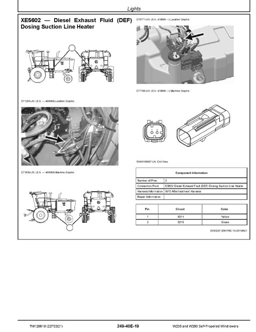 John Deere W235 and W260 Self-Propelled Windrowers Diagnostic Manual (TM129619) John Deere W235 and W260 Self-Propelled Windrowers Diagnostic Manual (TM129619)