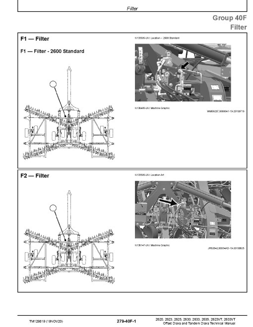 John Deere 2620, 2623, 2623VT, 2625, 2630, 2633, 2633VT and 2635 Harrows (North American Edition) Technical Manual (TM129819) John Deere 2620, 2623, 2623VT, 2625, 2630, 2633, 2633VT and 2635 Harrows (North American Edition) Technical Manual (TM129819)