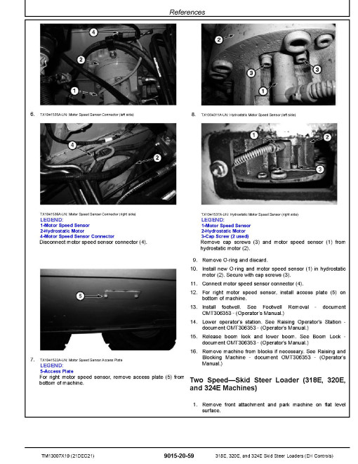 John Deere 318E, 320E and 324E Skid Steer Loaders with EH Controls (SN. from J249323) Operation and Test Manual (TM13007X19) John Deere 318E, 320E and 324E Skid Steer Loaders with EH Controls (SN. from J249323) Operation and Test Manual (TM13007X19)