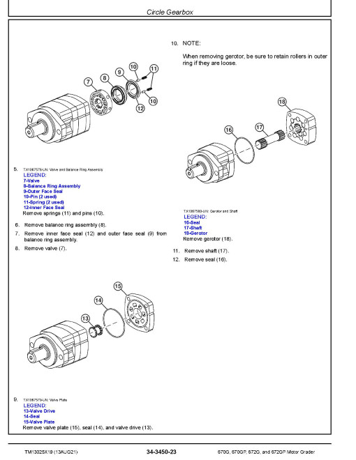 John Deere 670G, 670GP, 672G and 672GP Motor Graders (SN: F656526-678817) Repair Manual (TM13025X19) John Deere 670G, 670GP, 672G and 672GP Motor Graders (SN: F656526-678817) Repair Manual (TM13025X19)