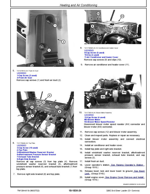 John Deere 326E Skid Steer Loaders with EH Controls (SN. from J247388) Repair Manual (TM13044X19)