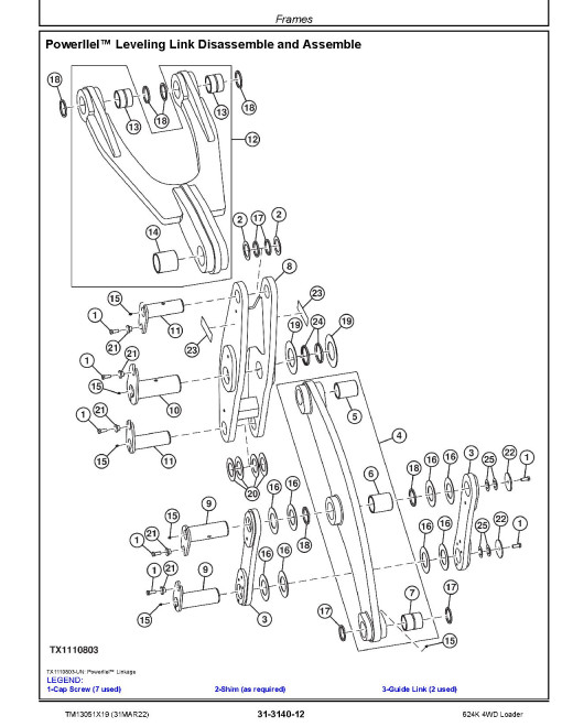 John Deere 624K (SN. from F658065) 4WD Loaders Repair Manual (TM13051X19) John Deere 624K (SN. from F658065) 4WD Loaders Repair Manual (TM13051X19)