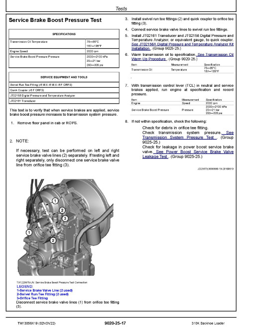 John Deere 310K Backhoe Loaders (SN. from C000001) Operation and Test Manual (TM13056X19) John Deere 310K Backhoe Loaders (SN. from C000001) Operation and Test Manual (TM13056X19)