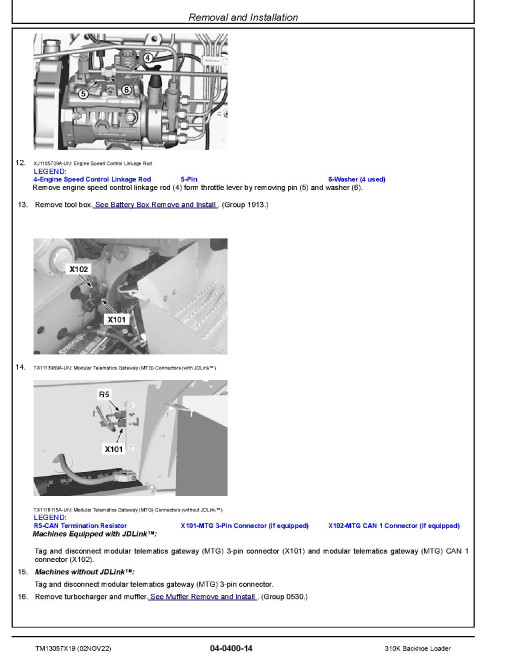 John Deere 310K Backhoe Loaders (SN. from C000001) Repair Manual (TM13057X19) John Deere 310K Backhoe Loaders (SN. from C000001) Repair Manual (TM13057X19)