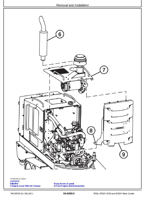 John Deere 870G, 870GP, 872G and 872GP Motor Graders (SN: C656729-678817, D656729-678817) Repair Manual (TM13070X19) John Deere 870G, 870GP, 872G and 872GP Motor Graders (SN: C656729-678817, D656729-678817) Repair Manual (TM13070X19)