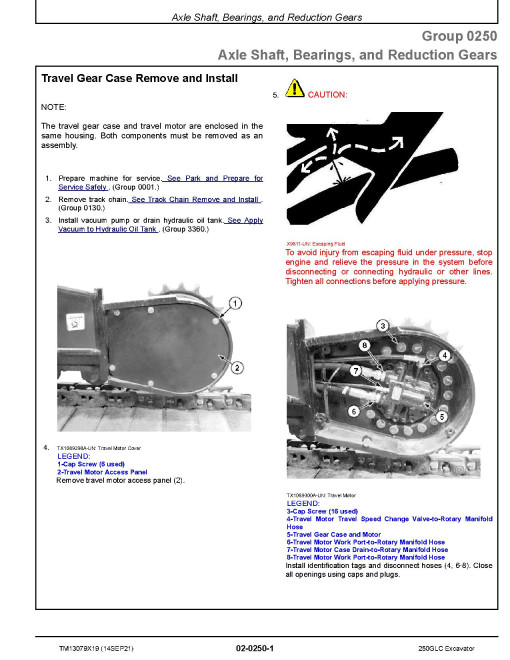 John Deere 250GLC (SN. from C608001, D608001) Crawler Excavators Repair Manual (TM13079X19) John Deere 250GLC (SN. from C608001, D608001) Crawler Excavators Repair Manual (TM13079X19)
