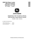 John Deere 326E Skid Steer Loaders with Manual Controls (SN. from J247388) Operation and Test Manual (TM13088X19)