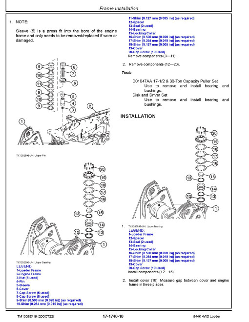 John Deere 944K (SN: E669456-690604) 4WD Loaders Repair Manual (TM13095X19) John Deere 944K (SN: E669456-690604) 4WD Loaders Repair Manual (TM13095X19)