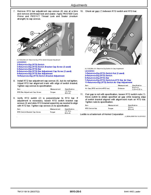 John Deere 644K (SN. from C658218, D658218) 4WD Loaders Operation and Test Manual (TM13116X19) John Deere 644K (SN. from C658218, D658218) 4WD Loaders Operation and Test Manual (TM13116X19)