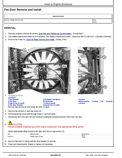 John Deere 640L Skidders, 648L and 748L Grapple Skidders (SN. F666893—690813) Repair Manual (TM13134X19) John Deere 640L Skidders, 648L and 748L Grapple Skidders (SN. F666893—690813) Repair Manual (TM13134X19)
