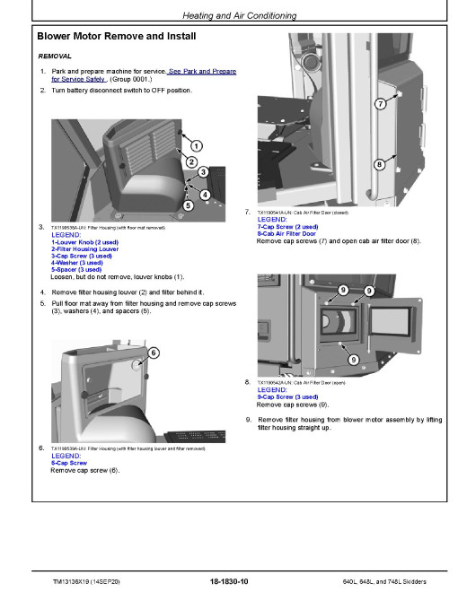 John Deere 640L Skidders, 648L and 748L Grapple Skidders Repair Manual (TM13136X19) John Deere 640L Skidders, 648L and 748L Grapple Skidders Repair Manual (TM13136X19)