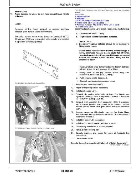 John Deere 544K (SN: D000001-001000) 4WD Loaders Repair Manual (TM13144X19) John Deere 544K (SN: D000001-001000) 4WD Loaders Repair Manual (TM13144X19)