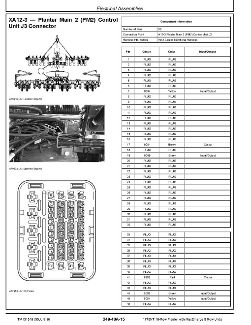 John Deere 1775NT 16 Row Planters with MaxEmerge 5 Row Units Diagnostic Manual (TM131519) John Deere 1775NT 16 Row Planters with MaxEmerge 5 Row Units Diagnostic Manual (TM131519)