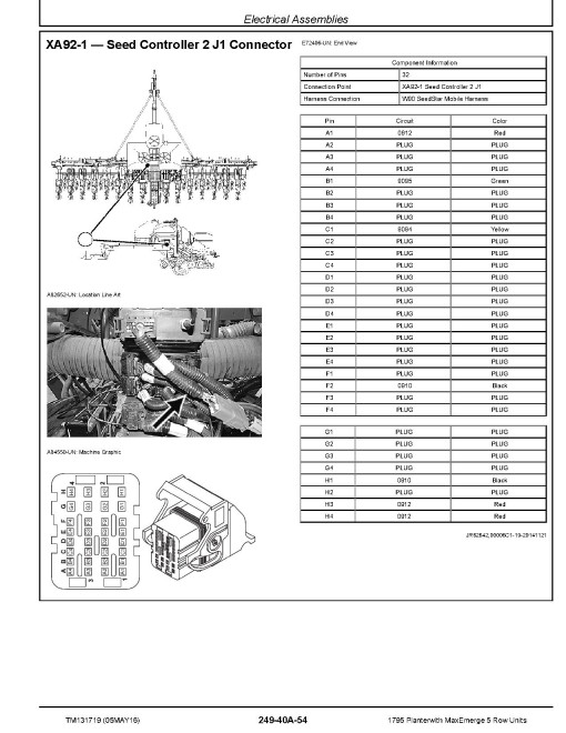 John Deere 1795 Planters with MaxEmerge 5 Row Units (SN. from 760101) Diagnostic Manual (TM131719)