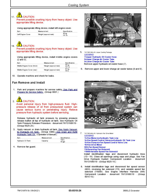 John Deere 350GLC (SN. from C808001, D808001) Crawler Excavators Repair Manual (TM13197X19) John Deere 350GLC (SN. from C808001, D808001) Crawler Excavators Repair Manual (TM13197X19)