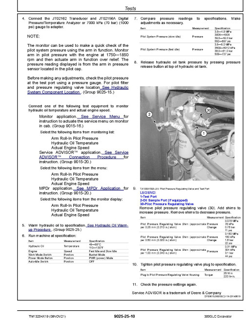 John Deere 380GLC (SN. from F900006) Crawler Excavators Operation and Test Manual (TM13204X19) John Deere 380GLC (SN. from F900006) Crawler Excavators Operation and Test Manual (TM13204X19)