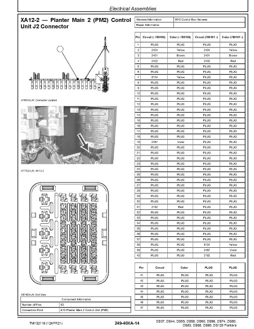 John Deere DB120, DB37, DB44, DB55, DB58, DB60, DB66, DB74, DB80, DB83, DB88 and DB90 Planters (SN. from 755101) Diagnostic Manual (TM132119) John Deere DB120, DB37, DB44, DB55, DB58, DB60, DB66, DB74, DB80, DB83, DB88 and DB90 Planters (SN. from 755101) Diagnostic Manual (TM132119)