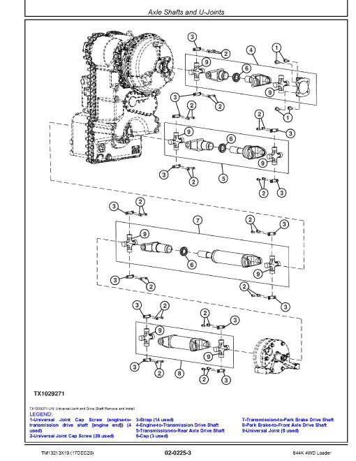 John Deere 644K (SN. from C000001, D000001) 4WD Loaders Repair Manual (TM13213X19) John Deere 644K (SN. from C000001, D000001) 4WD Loaders Repair Manual (TM13213X19)