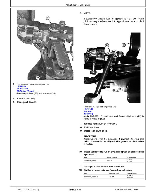 John Deere 824K-II (SN. from C664100, D664100) 4WD Loaders Repair Manual (TM13227X19) John Deere 824K-II (SN. from C664100, D664100) 4WD Loaders Repair Manual (TM13227X19)