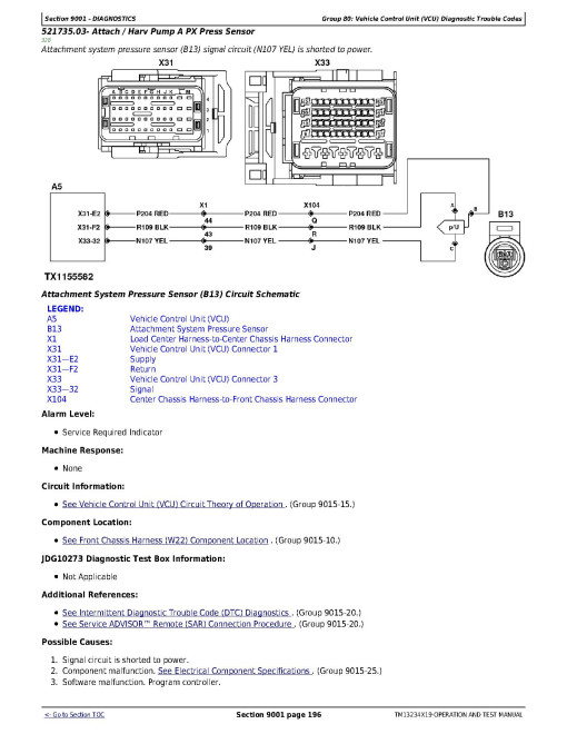 John Deere 903MH Tracked Harvesters (SN: C271505-317981; D271505-317981) Operation and Test Manual (TM13234X19)
