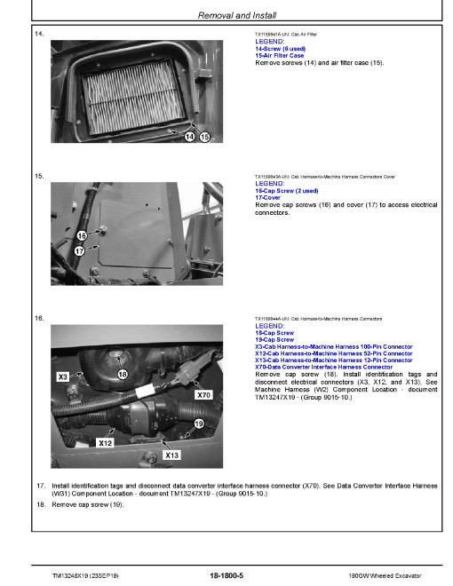 John Deere 190GW (SN. from E051001) Wheeled Excavators Repair Manual (TM13248X19) John Deere 190GW (SN. from E051001) Wheeled Excavators Repair Manual (TM13248X19)