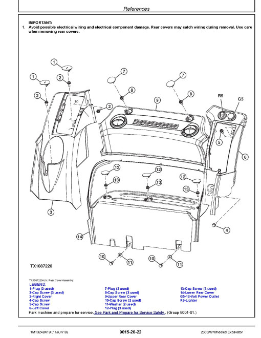 John Deere 230GW (SN. from E061001) Wheeled Excavators Operation and Test Manual (TM13249X19) John Deere 230GW (SN. from E061001) Wheeled Excavators Operation and Test Manual (TM13249X19)