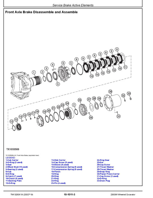 John Deere 230GW (SN. from E061001) Wheeled Excavators Repair Manual (TM13250X19) John Deere 230GW (SN. from E061001) Wheeled Excavators Repair Manual (TM13250X19)