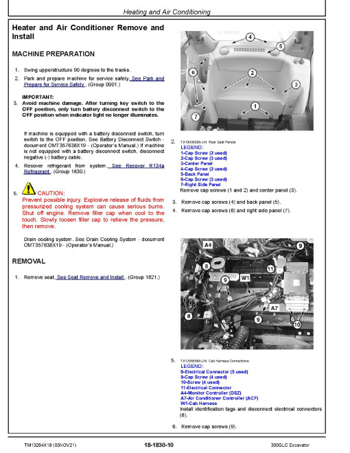 John Deere 300GLC (SN. from F710002) Crawler Excavators Repair Manual (TM13264X19) John Deere 300GLC (SN. from F710002) Crawler Excavators Repair Manual (TM13264X19)