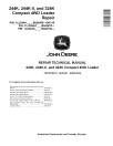 John Deere 244K, 324K and 244K-II Compact 4WD Loaders Repair Manual (TM13279X19)