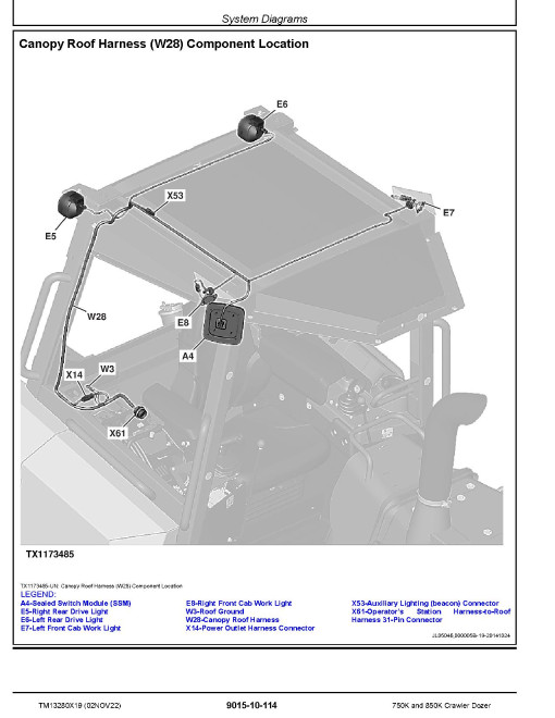 John Deere 750K and 850K Crawler Dozers (SN. from F271510) Operation and Test Manual (TM13280X19) John Deere 750K and 850K Crawler Dozers (SN. from F271510) Operation and Test Manual (TM13280X19)