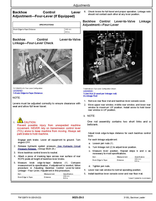 John Deere 310SL Side Shift Backhoe Loaders (SN: F273920-390995) Operation and Test Manual (TM13297X19) John Deere 310SL Side Shift Backhoe Loaders (SN: F273920-390995) Operation and Test Manual (TM13297X19)