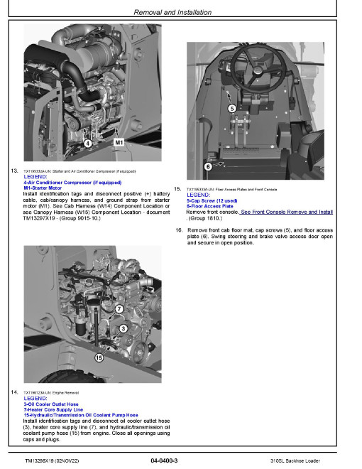 John Deere 310SL Side Shift Backhoe Loaders (SN: F273920-390995) Repair Manual (TM13298X19) John Deere 310SL Side Shift Backhoe Loaders (SN: F273920-390995) Repair Manual (TM13298X19)