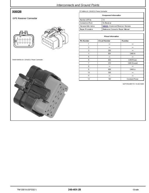 John Deere iGrade (PIN: PCXL01A100000-149999; PCXL01B100000-149999) Technical Manual (TM133019)