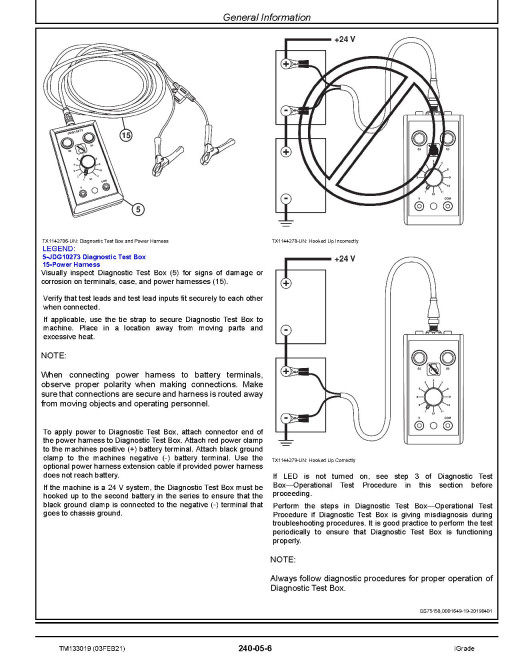 John Deere iGrade (PIN: PCXL01A100000-149999; PCXL01B100000-149999) Technical Manual (TM133019)