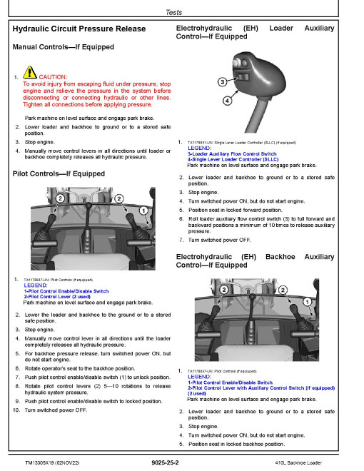 John Deere 410L Backhoe Loaders (SN: C273920-390995, D273920-390995) Operation and Test Manual (TM13305X19) John Deere 410L Backhoe Loaders (SN: C273920-390995, D273920-390995) Operation and Test Manual (TM13305X19)