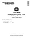 John Deere 26G (SN. from K260001) Compact Excavators Operation and Test Manual (TM13323X19)