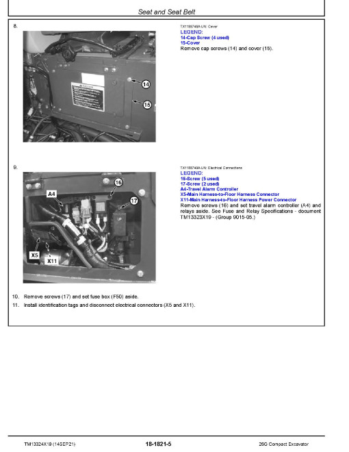 John Deere 26G (SN. from K260001) Compact Excavators Repair Manual (TM13324X19) John Deere 26G (SN. from K260001) Compact Excavators Repair Manual (TM13324X19)