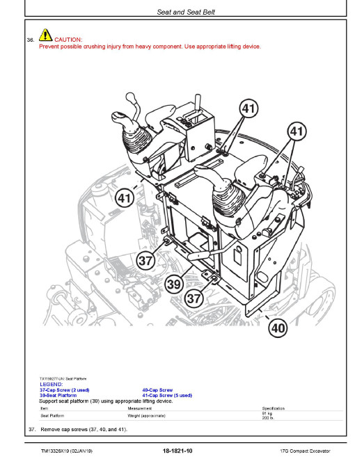 John Deere 17G (SN. from K225001) Compact Excavators Repair Manual (TM13326X19) John Deere 17G (SN. from K225001) Compact Excavators Repair Manual (TM13326X19)